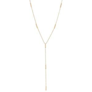 Zoe Chicco 14 Karat Gold Bar Chain Lariat Necklace - NWOT